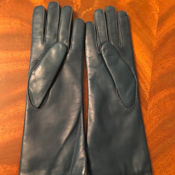 NWT Coach 100% Leather Cashmere Lined Gloves 6.5 - Picture 1 of 9